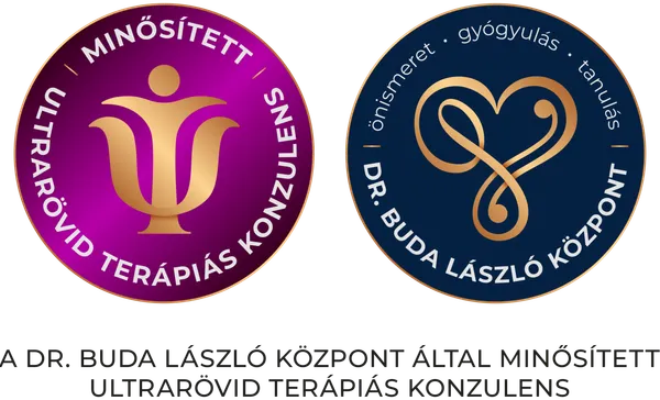 A Dr. Buda László Központ által minősített ultrarövid terápiás konzulens jelvénye